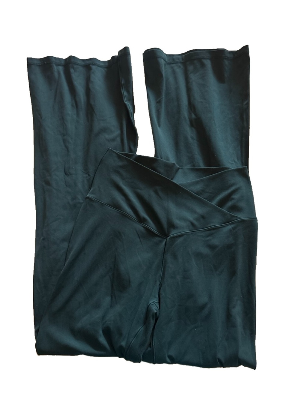 Offline by aerie Dark Green Crossover Flare Leggings